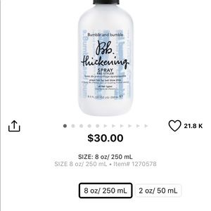 Bumble and Bumble Thickening Spray 8.5 oz